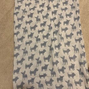 Small dog print 100% cotton muslin large swaddle